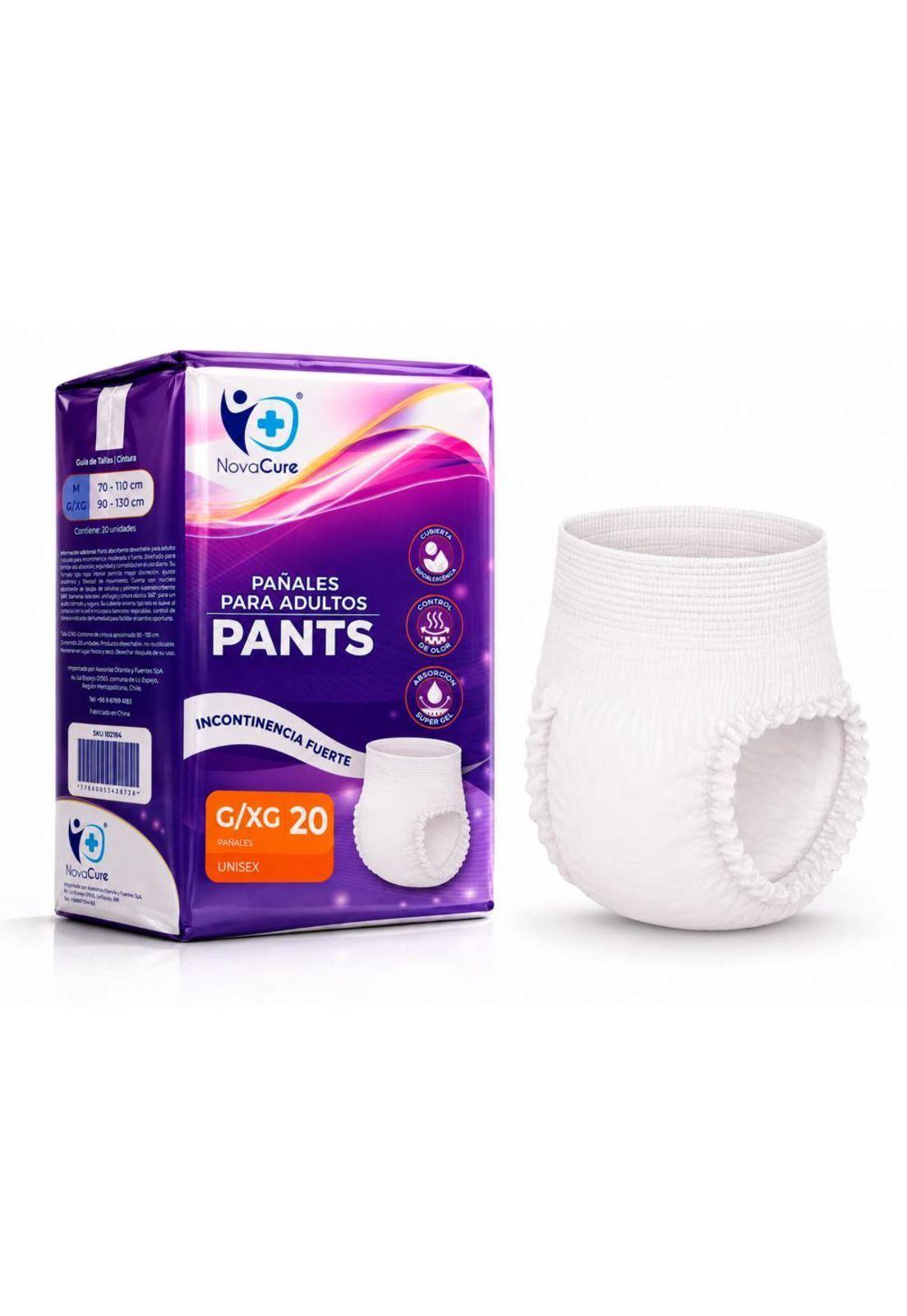 Pañales Adulto Pants Alta Absorción 20 Un Novacure-2