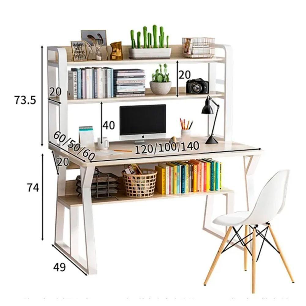 Escritorio Moderno Con Repisas 147x120x60x72-2