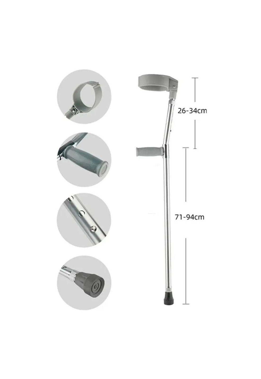 Pack 2 Bastones Canadiense Codera Móvil Ajustable Extensible Aluminio-3