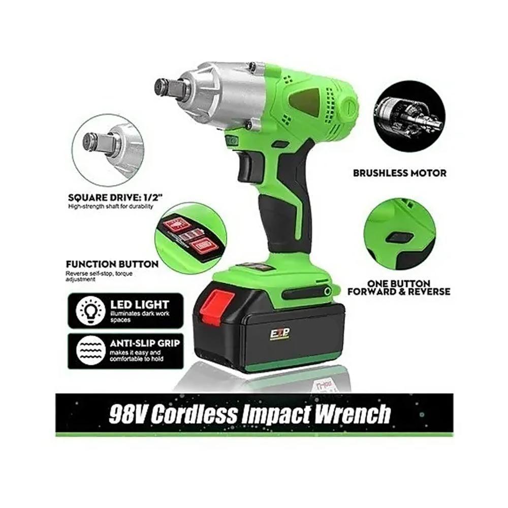 Llave Impacto Eléctrica Inalámbrica Bricolaje Destornillador-2
