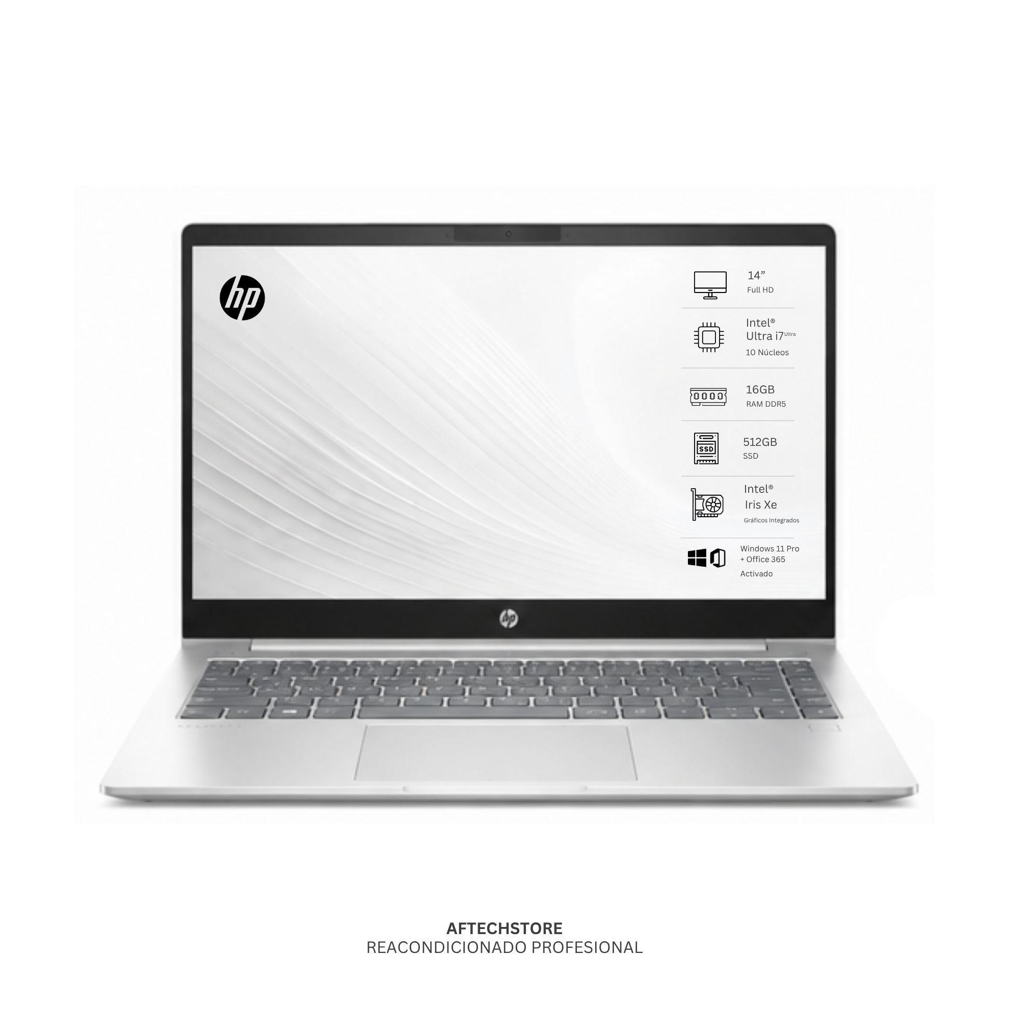 Notebook HP 440 G11 Ultra 7 NPU/AI Boost 16GB 512GB – Edición Exclusiva –Win Office– Reacondicionado-0