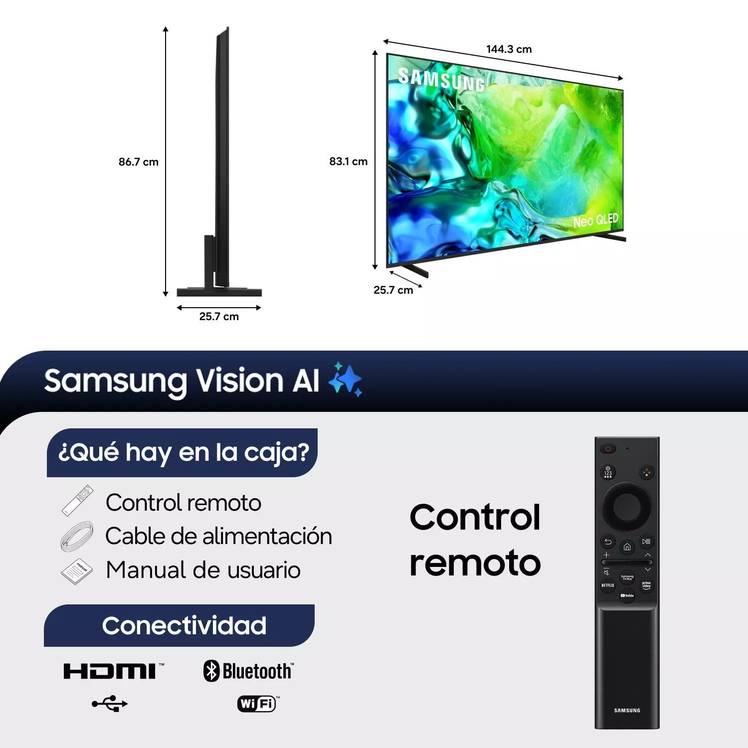 65" Neo QLED QN80H 4K Vision AI Smart TV (2026)-1