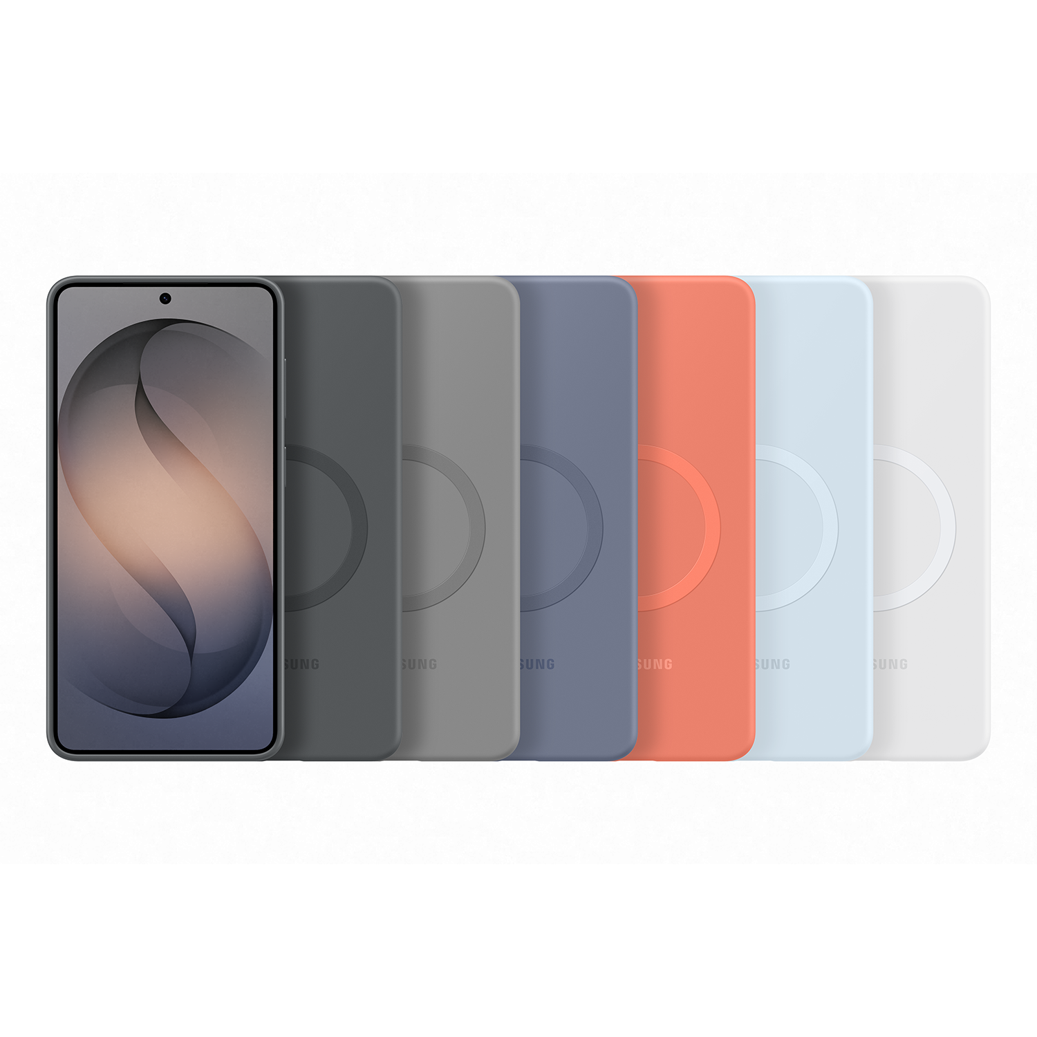 Carcasa magnética de silicona Galaxy S26+ Blanco-5