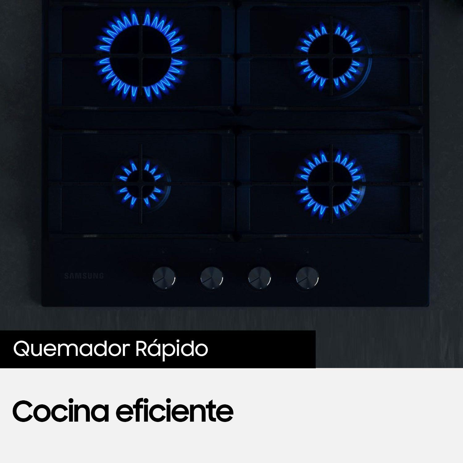 Encimera a Gas 4 Quemadores Negra-2
