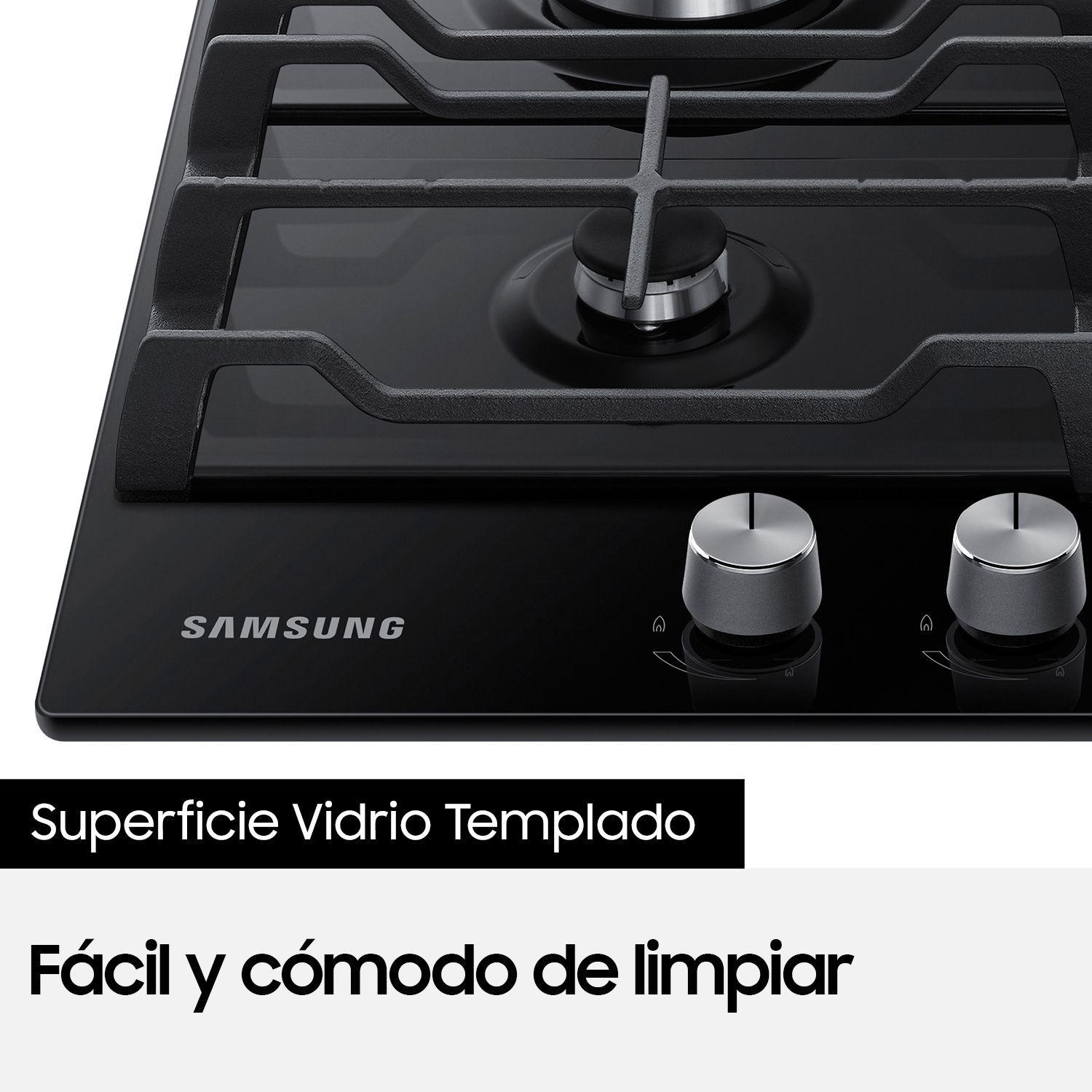 Encimera a Gas 4 Quemadores Negra-4