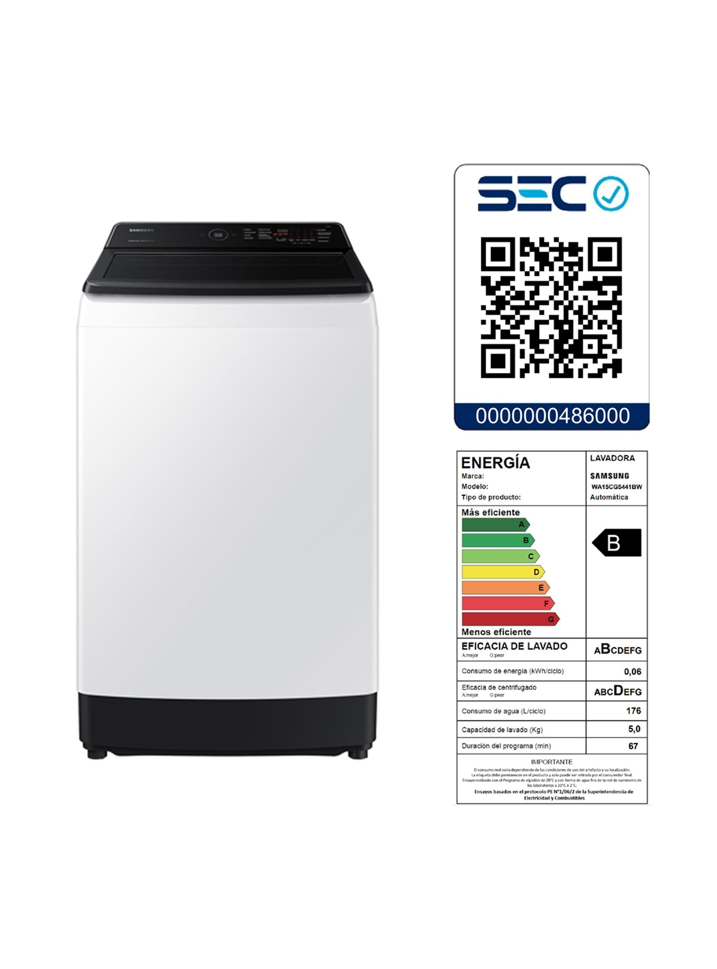 Lavadora de carga superior 15Kg con Eco Bubble™ Blanca-7
