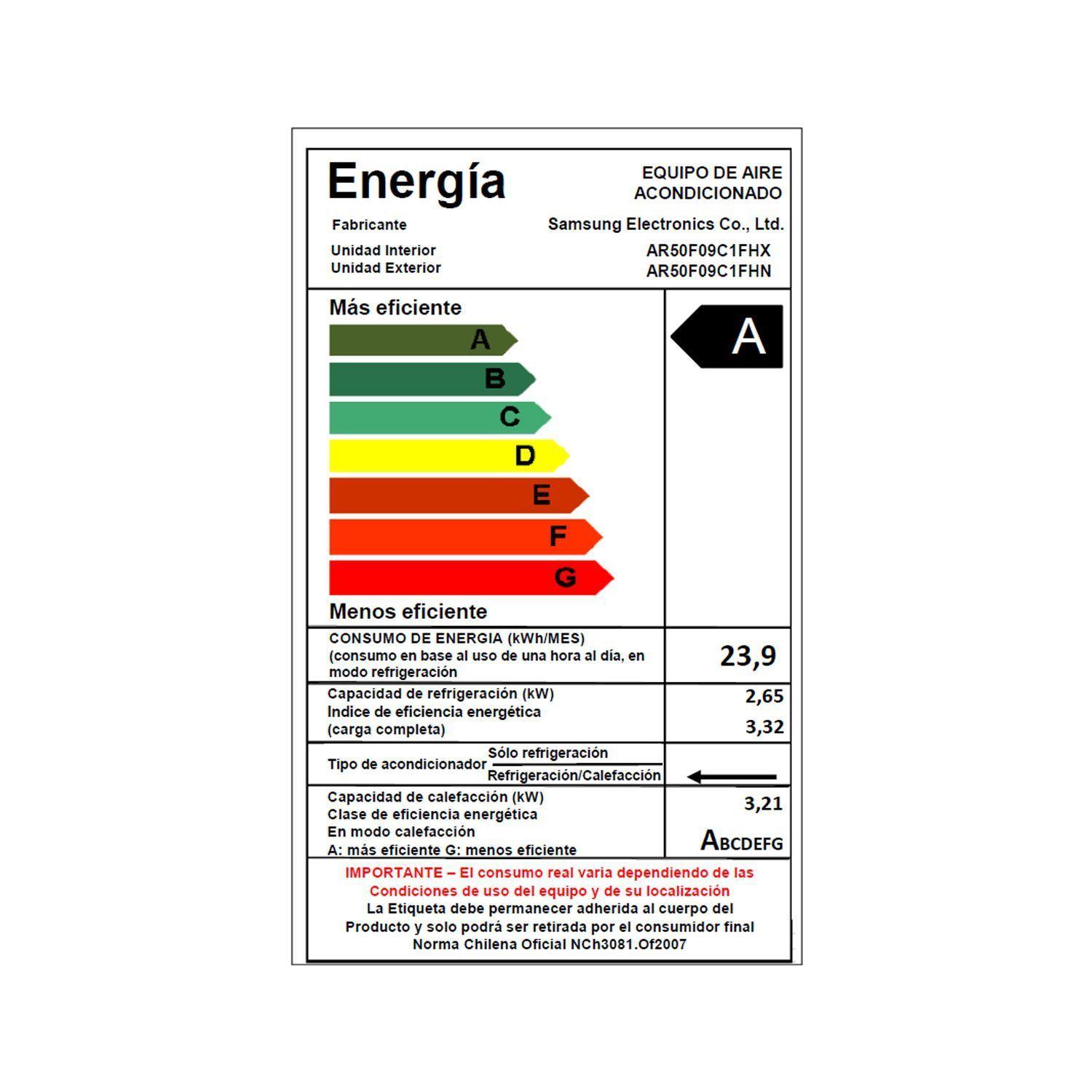 Aire Acondicionado Split Muro Wind Inverter 9000 BTU-6