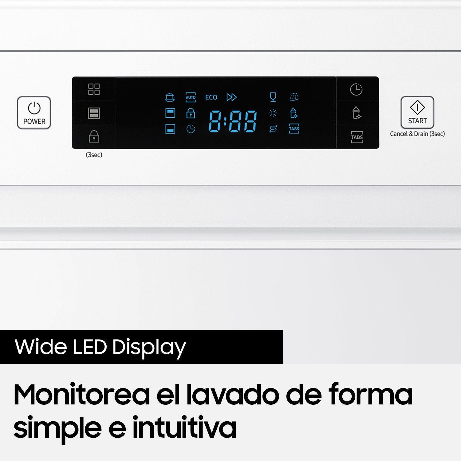Lavavajillas 13 cubiertos Blanca con Pantalla LED-4