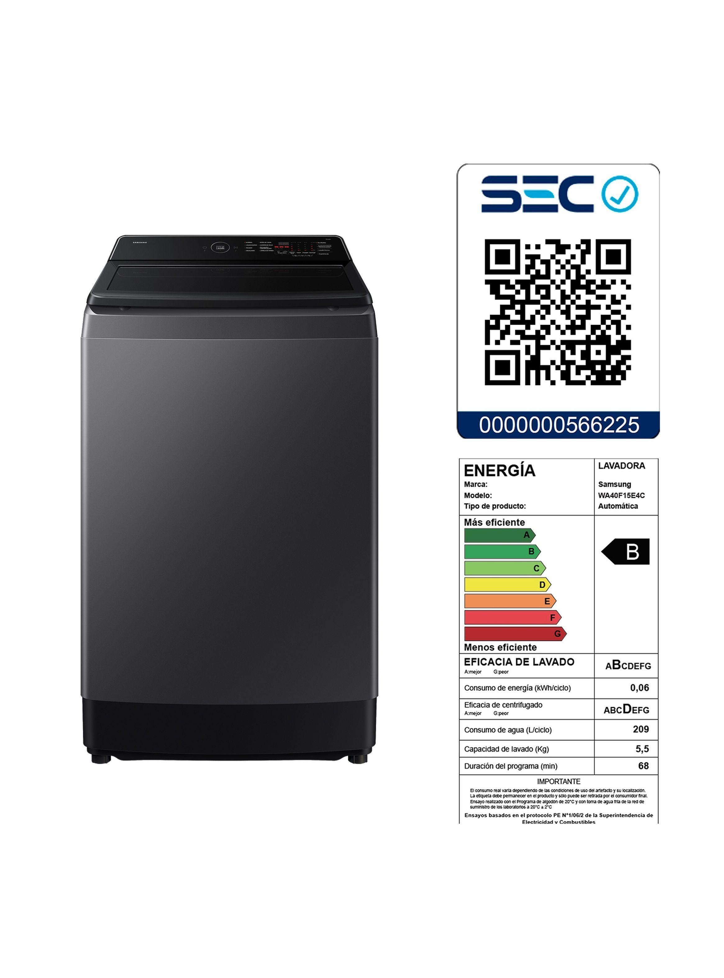 Lavadora carga superior 15Kg Eco Bubble™ Grafito 2026-7