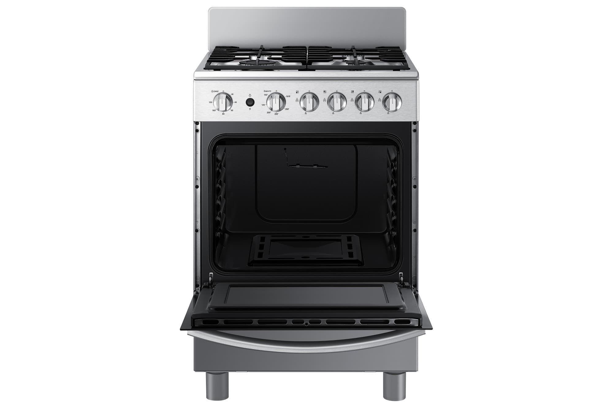 Samsung Cocina a Gas con 4 Quemadores con Quemador Rápido Color Silver Mirror-3