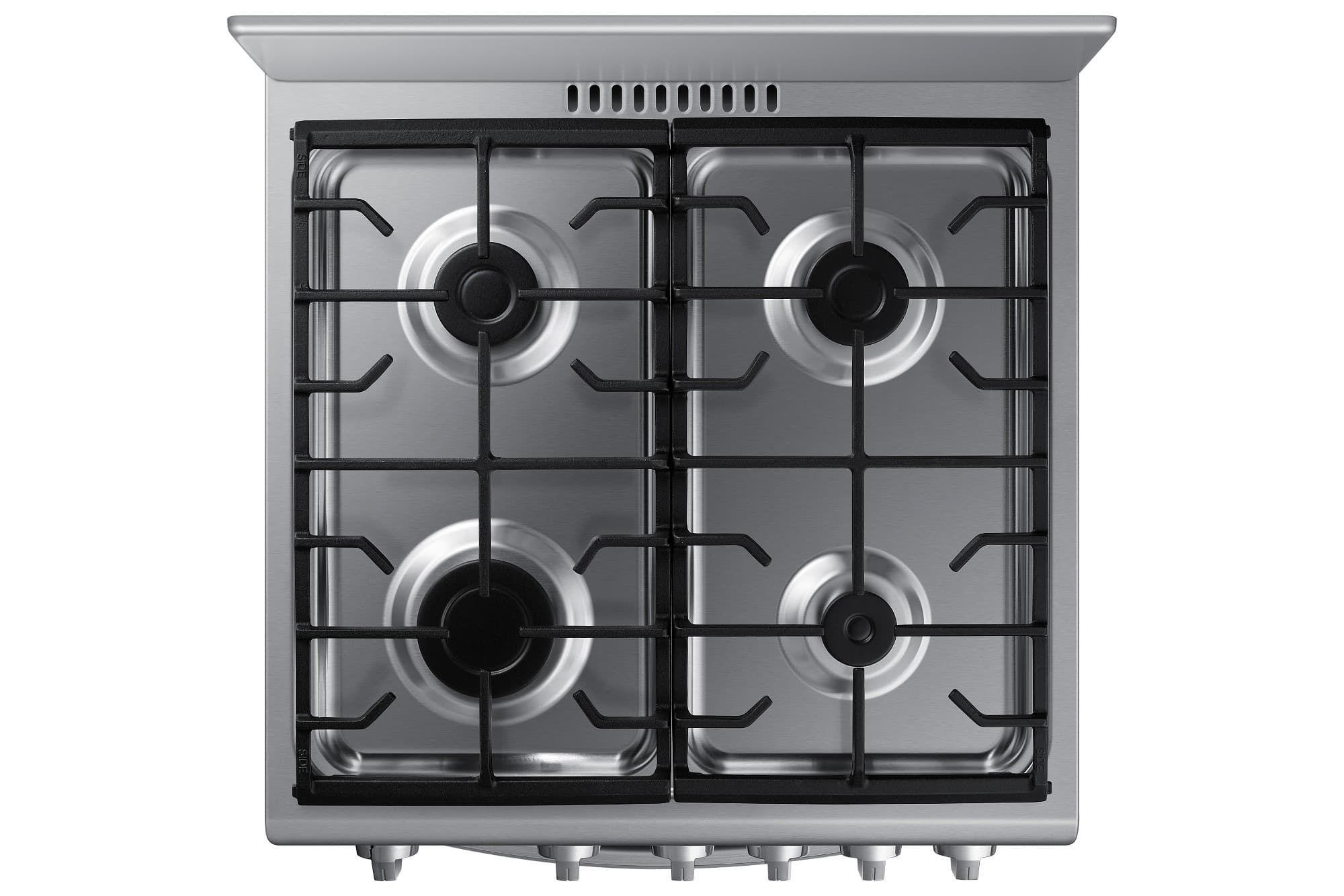 Samsung Cocina a Gas con 4 Quemadores con Quemador Rápido Color Silver Mirror-4