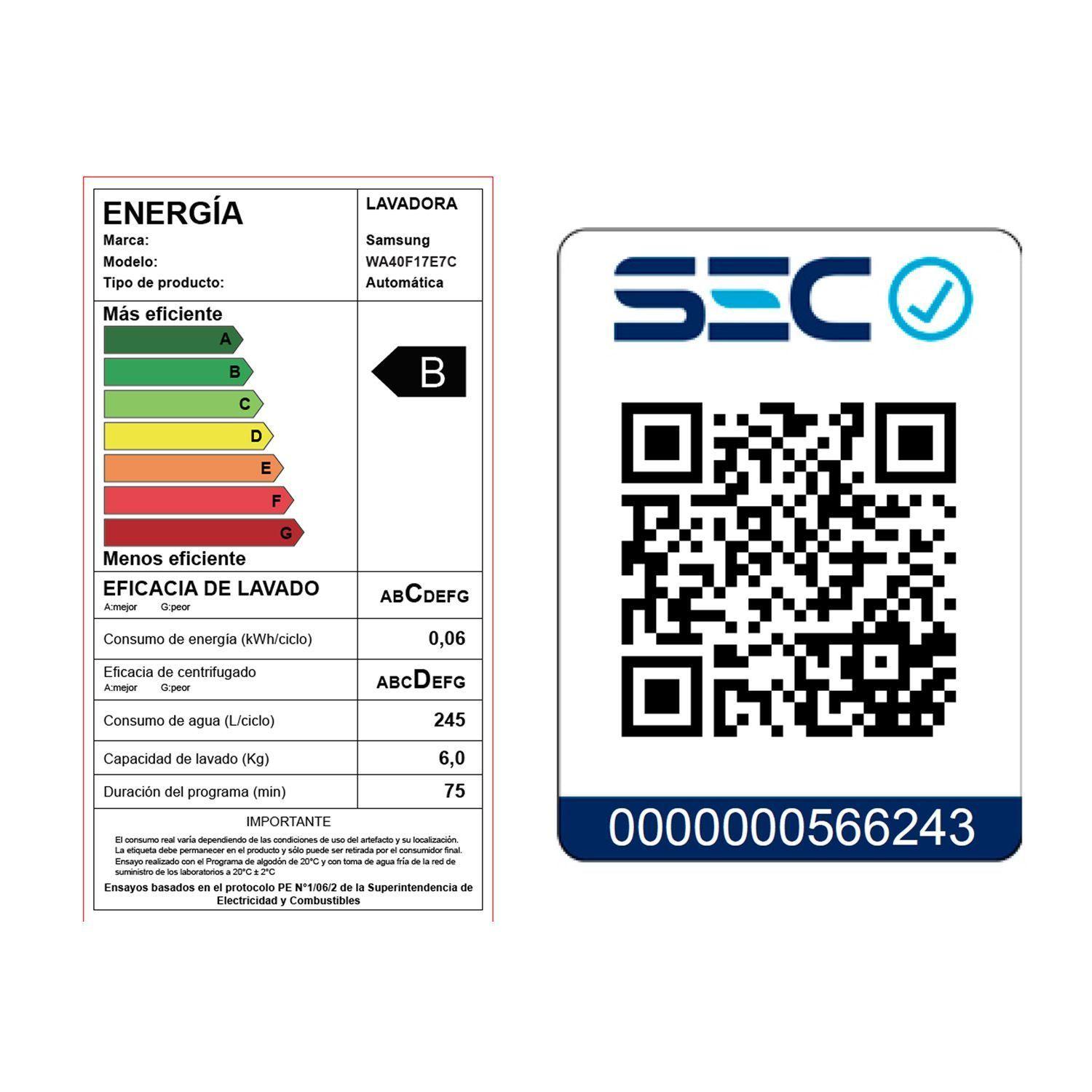 Lavadora carga superior 17Kg Eco Bubble™ Grafito 2026-7