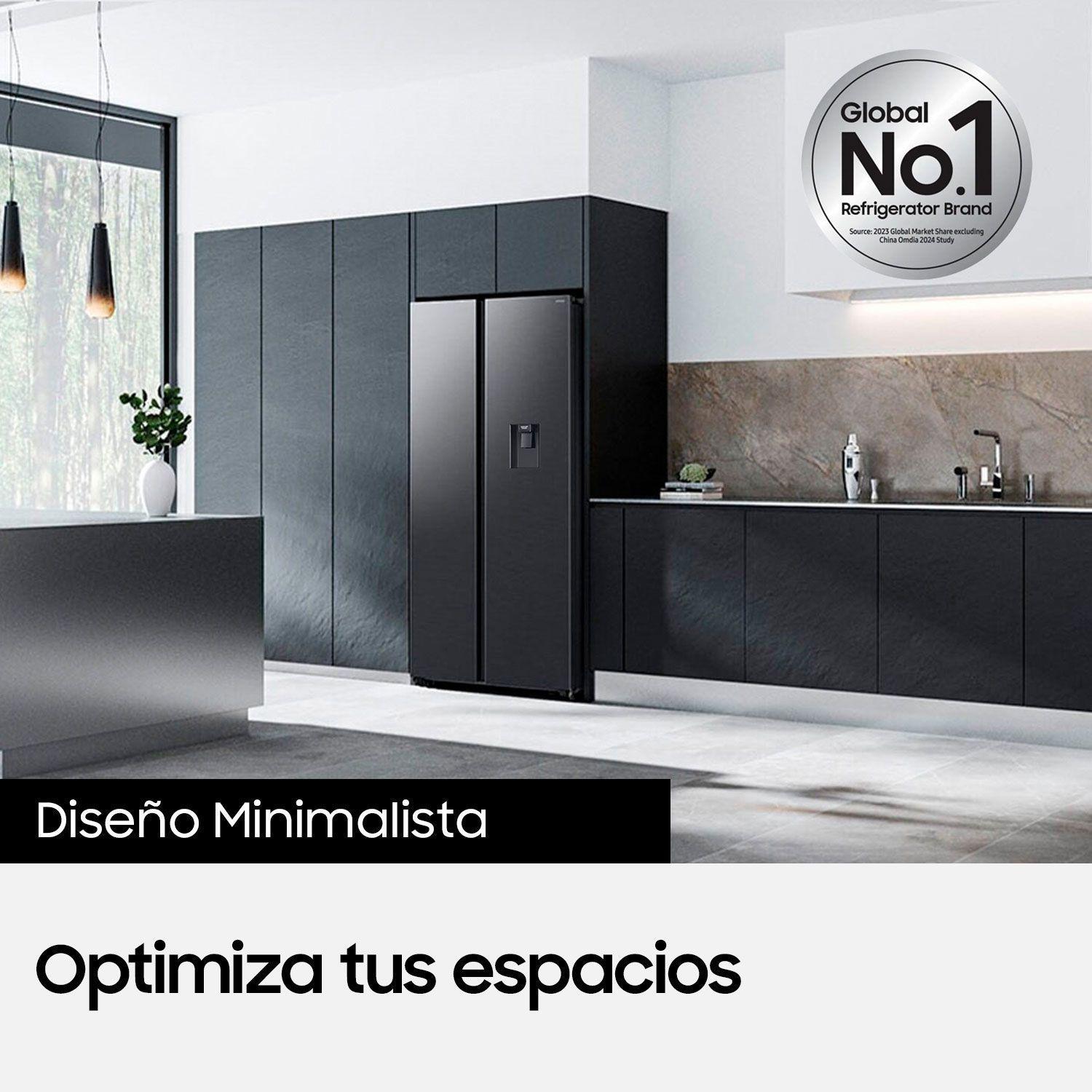 Refrigerador Side by Side con dispensador 560L Negro-3