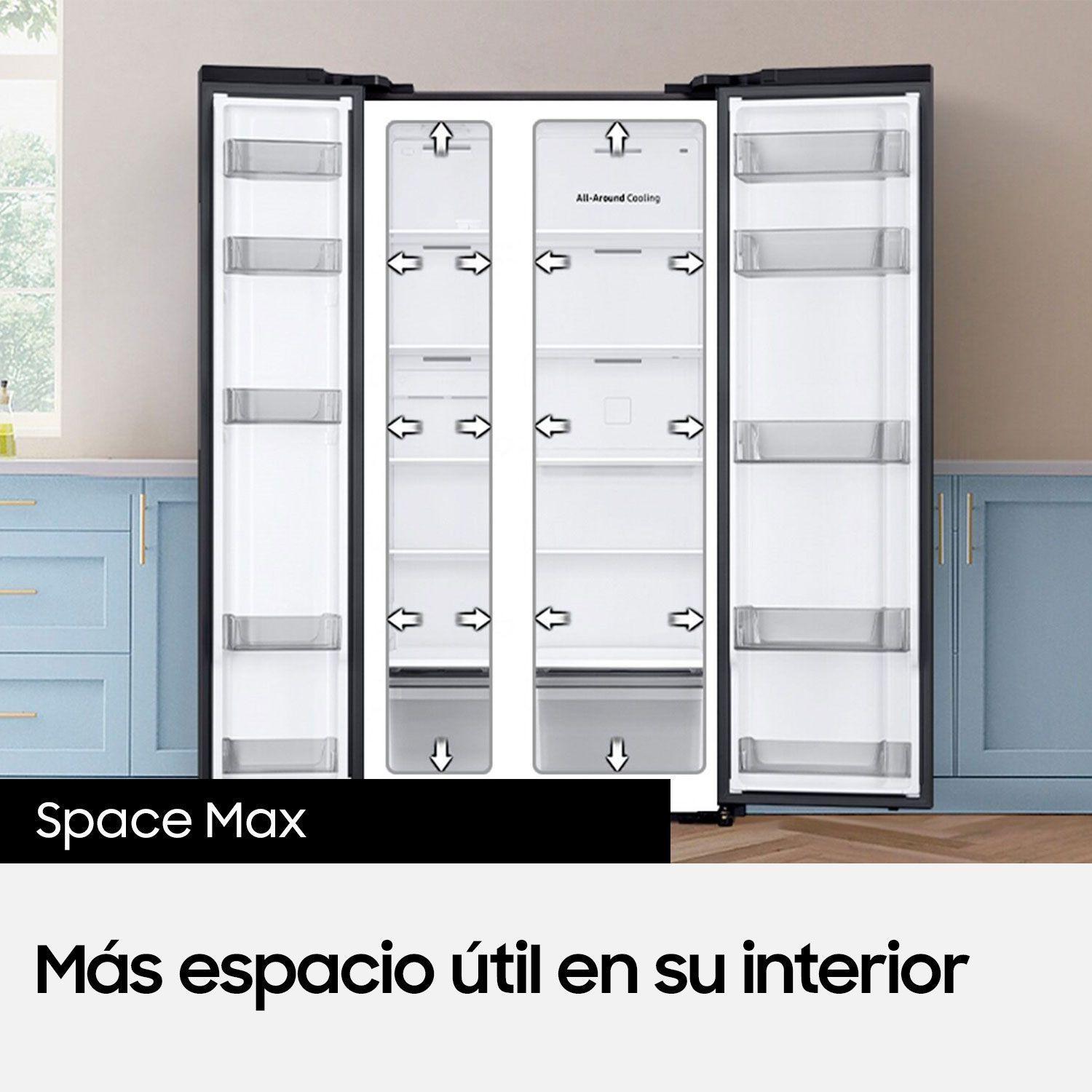 Refrigerador Side by Side con dispensador 560L Negro-4