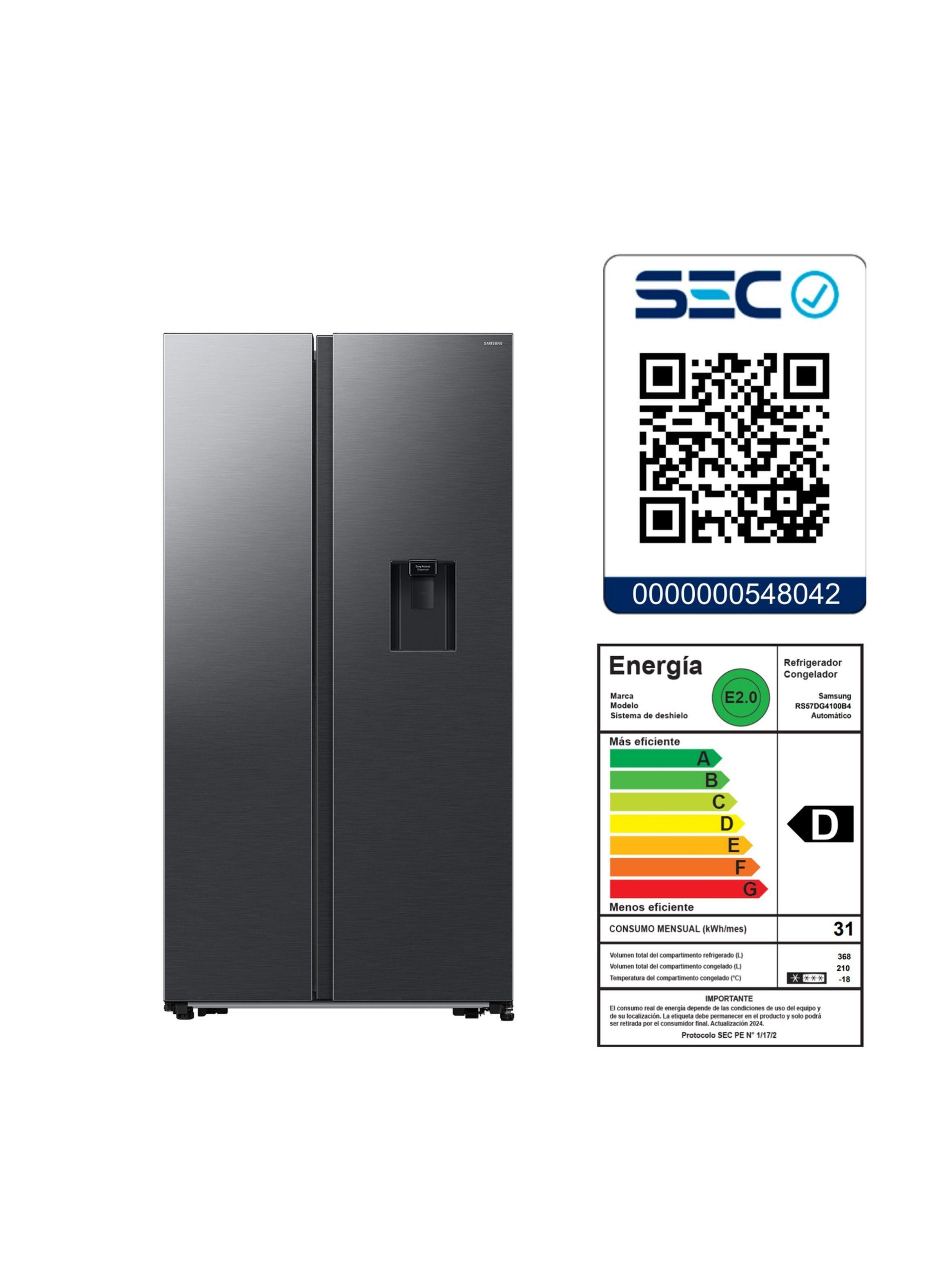 Refrigerador Side by Side con dispensador 578 L Negro-7