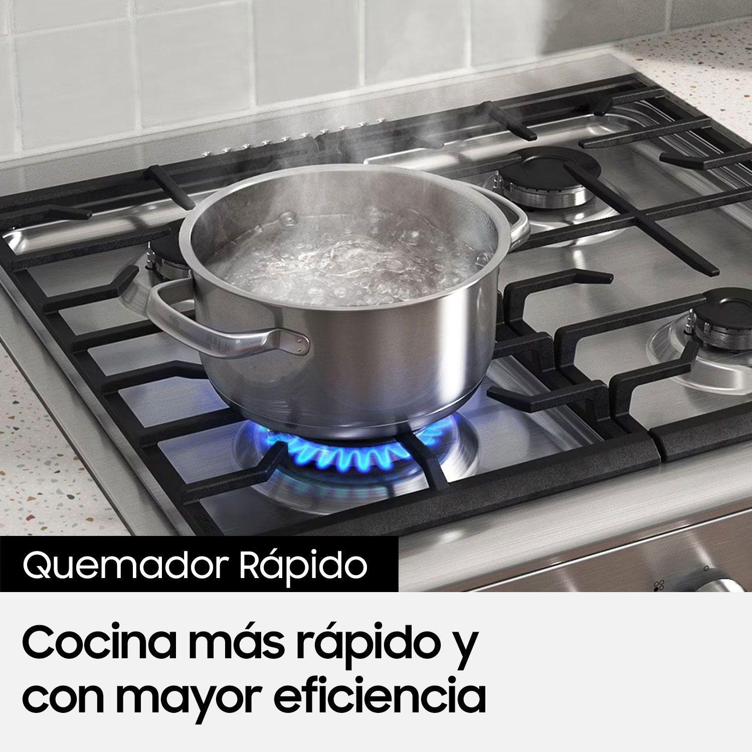 Cocina a Gas 4 Quemadores Negra-4
