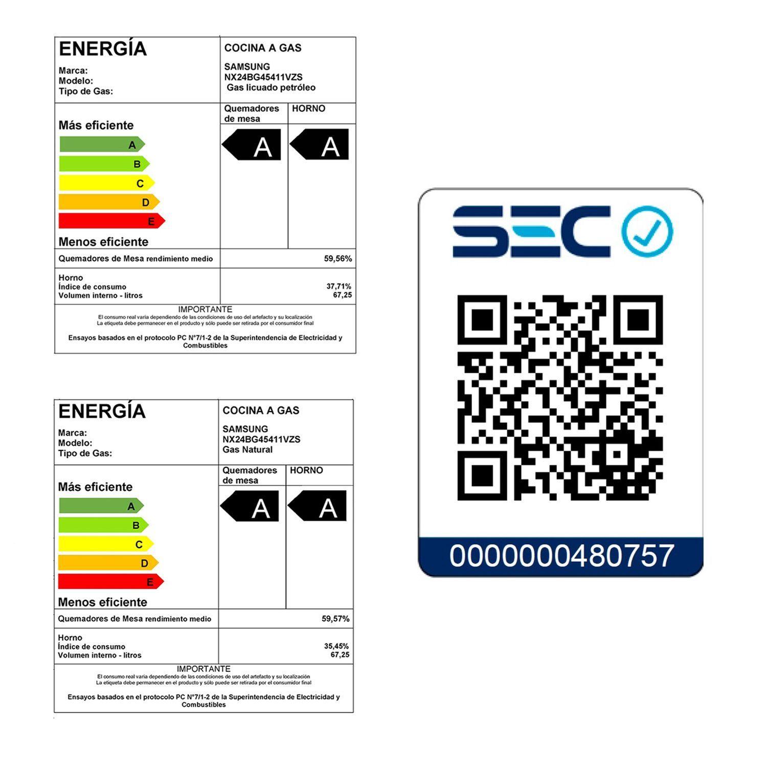 Cocina a Gas 4 Quemadores Negra-7
