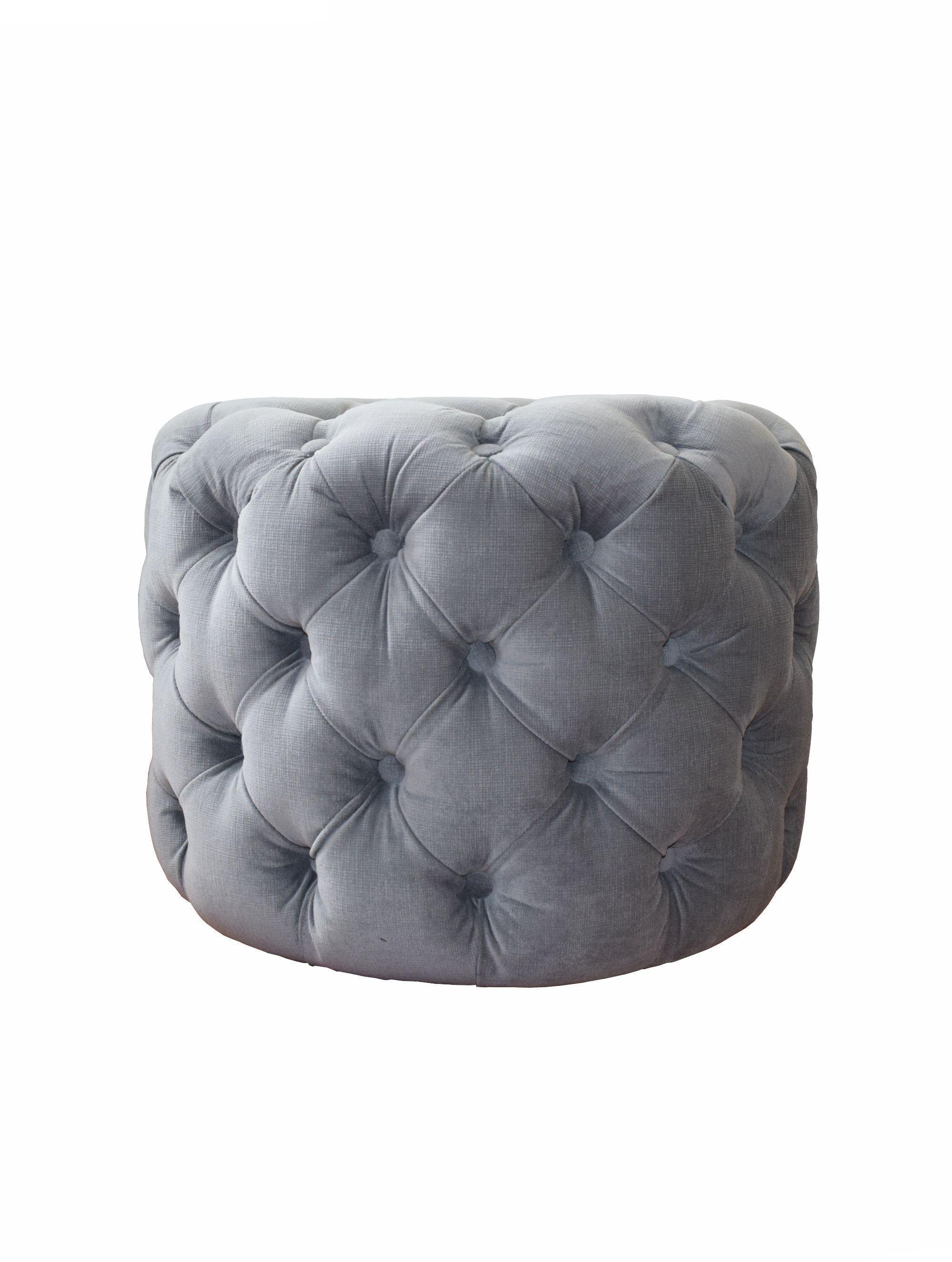 Pouf  D60 Miramar Felpa Gris con Relieve-3