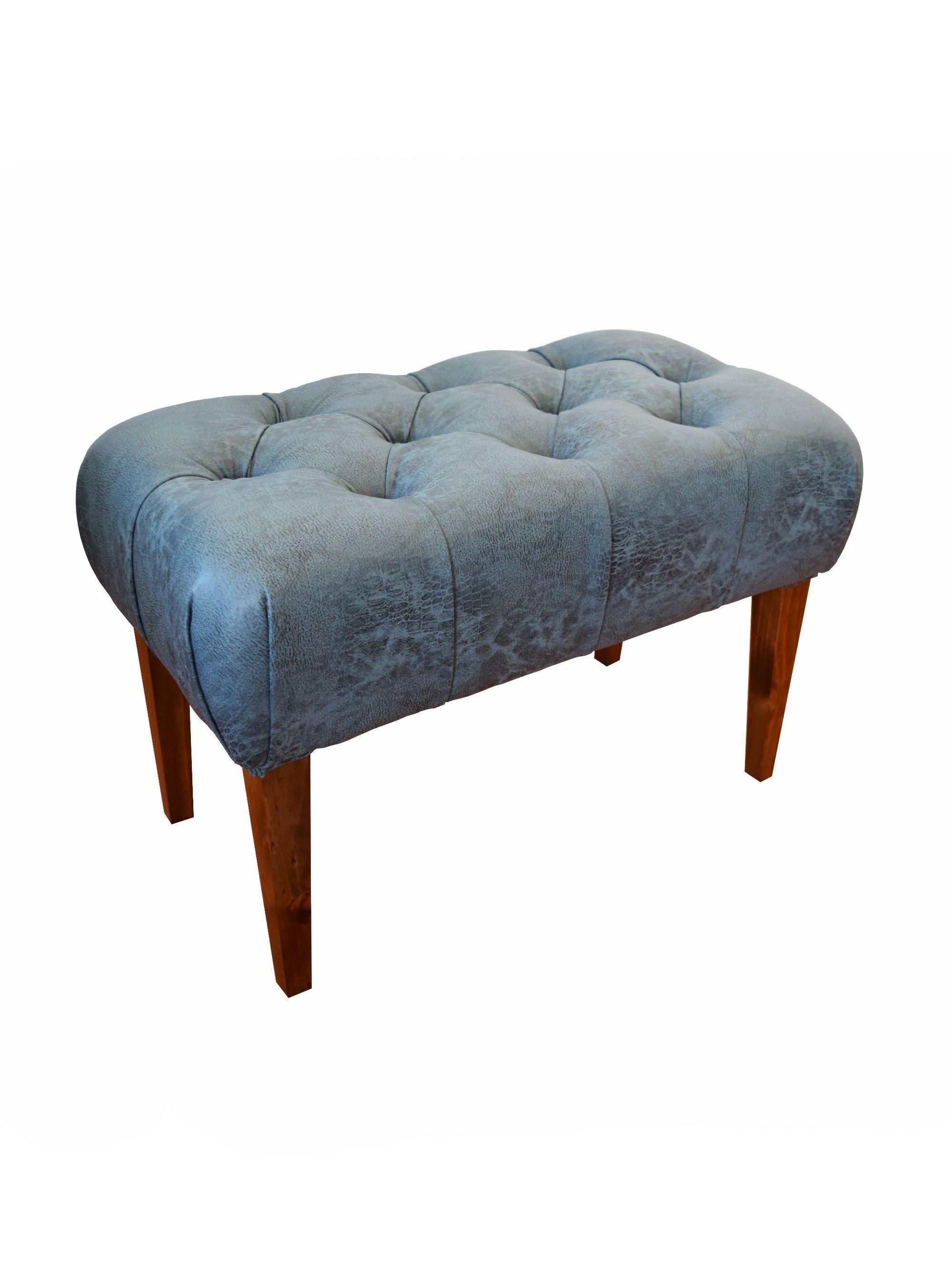 Banqueta L60 Rivoli Ecocuero Jaspeado Azul-1