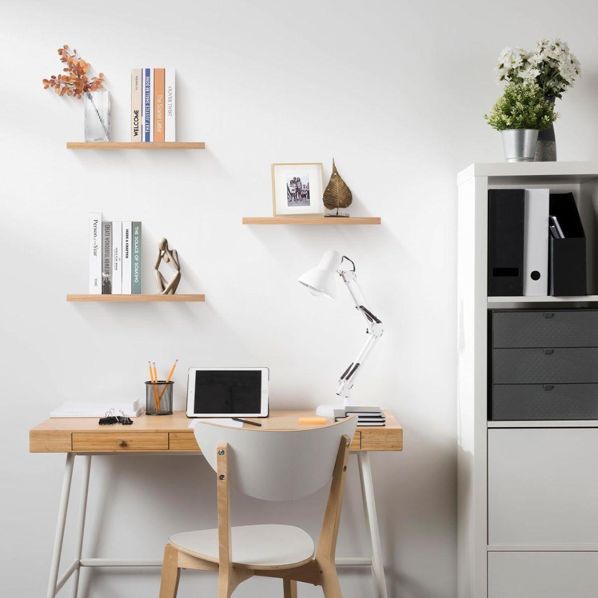 Repisa Flotantes Para Pared 40cm Madera Minimalistas Moderna Kit X3-4