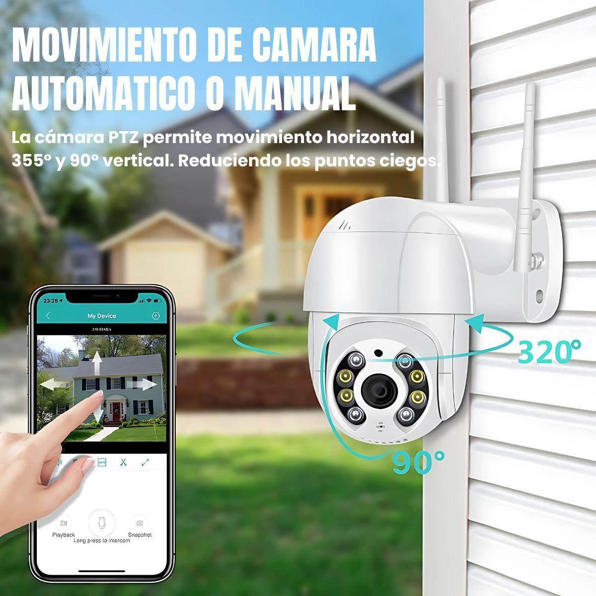 Cámara Seguridad Exterior Wifi FullHD 1080p Jortan JT-8160QJ Ip Yoosee 2mp Vigilancia Domo-3