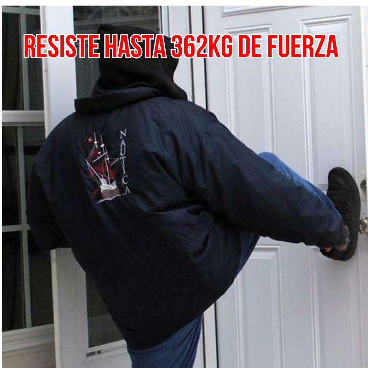 Cerradura Picaporte de Seguridad Puerta Chapa Refuerzo Puerta Plateado-5