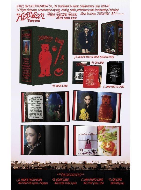 TAEYONG Heaven Mini Recipe Book Ver SMART ALBUM CD-1