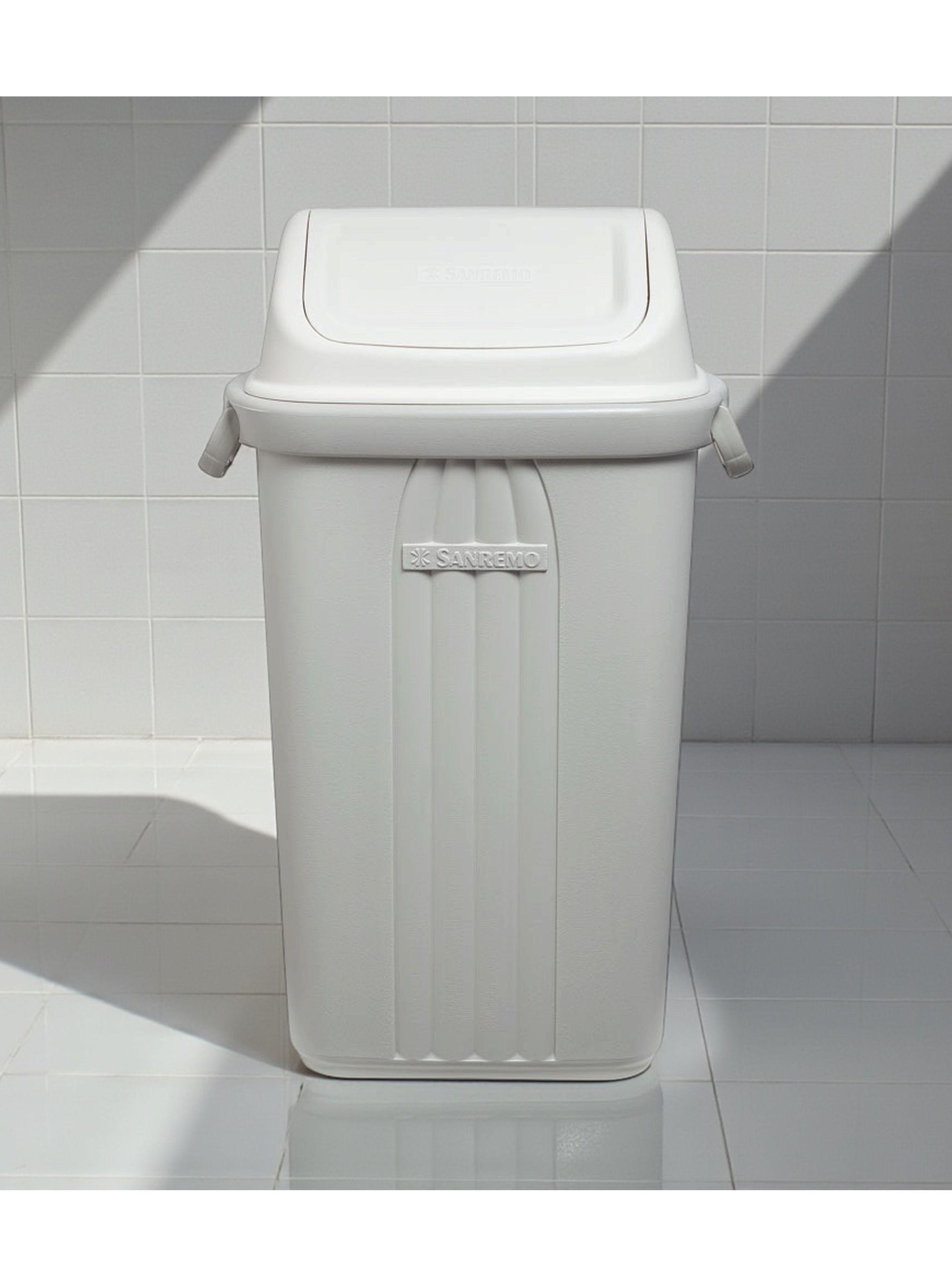 Basurero 30L tapa vaiven, asas anchas ergonómicas y plástico ultra resistente-0