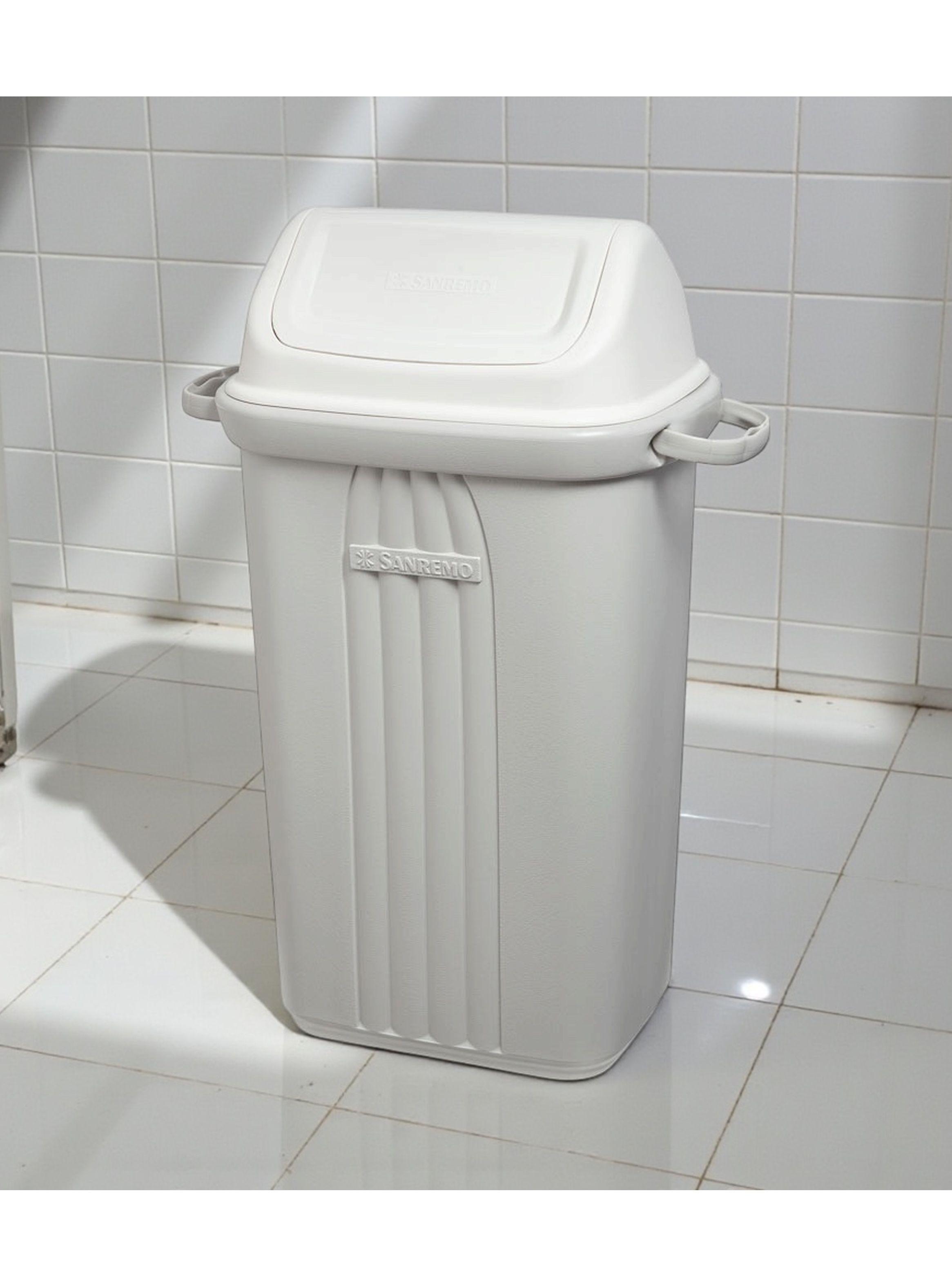 Basurero 30L tapa vaiven, asas anchas ergonómicas y plástico ultra resistente-1