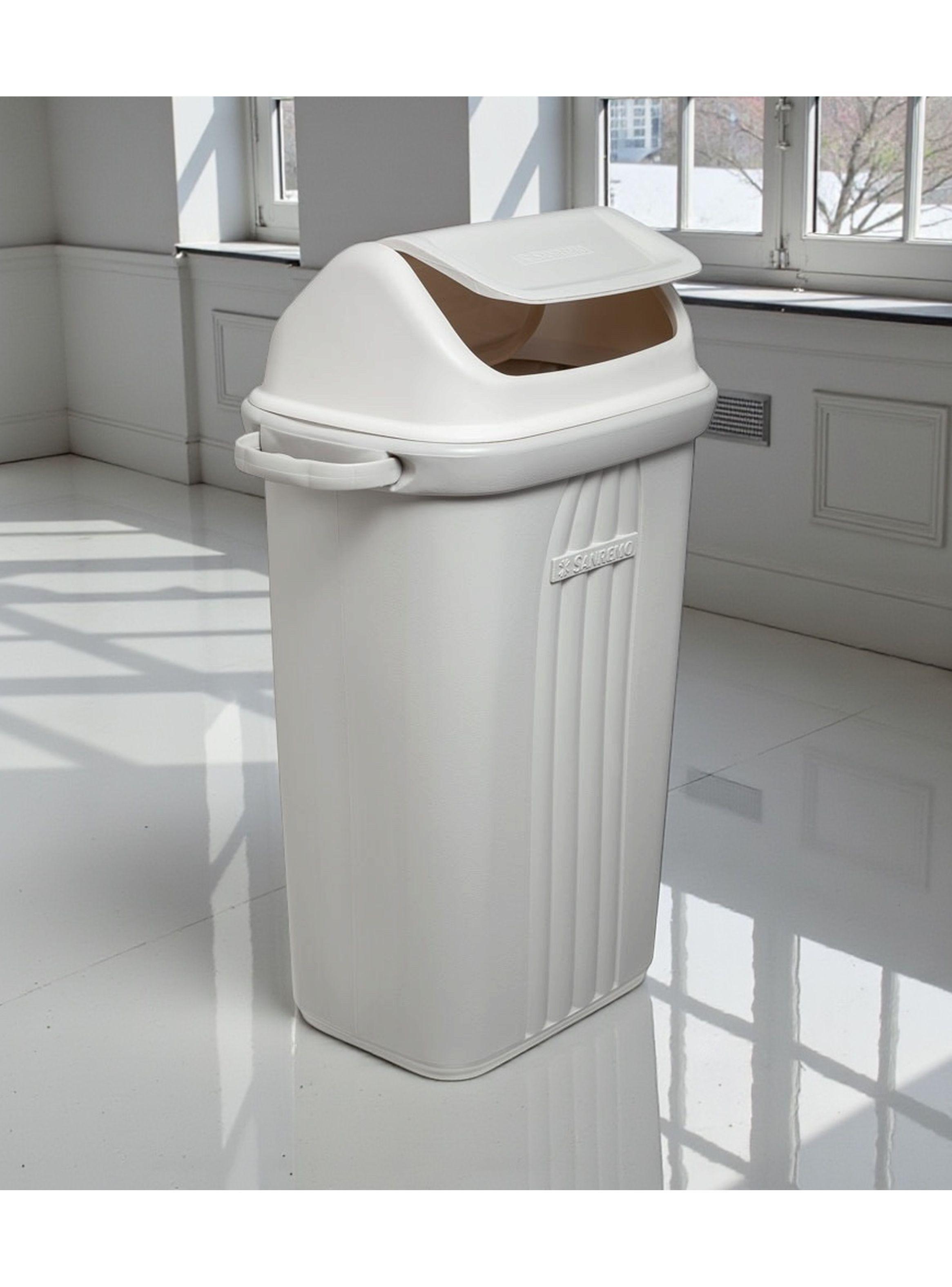 Basurero 30L tapa vaiven, asas anchas ergonómicas y plástico ultra resistente-2