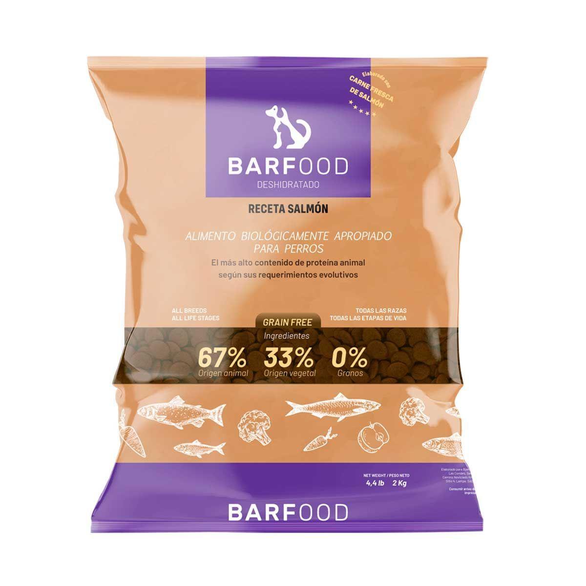 Barfood Salmón Deshidratado Perro Raza Grande 2 kg-0