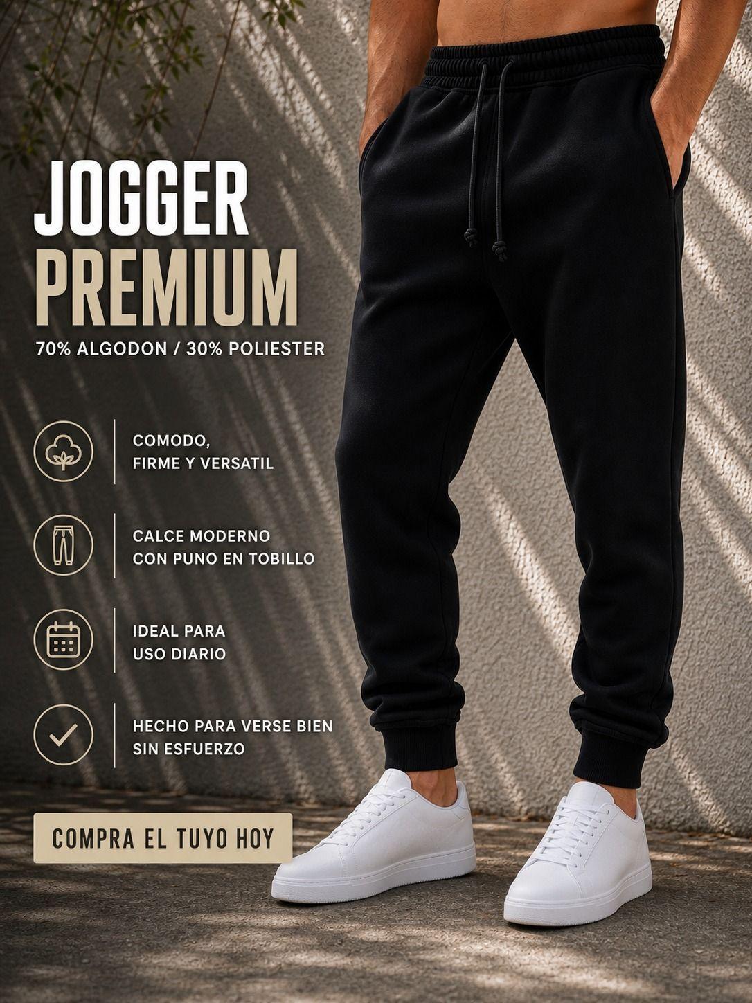 Buzo Jogger 450 Gr Pantalon Ajustable Premium Deportivo-5