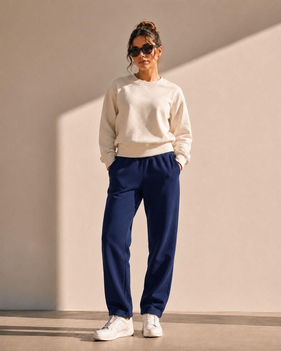 Jogger Recto Mujer Pantalon Buzo 450Gr Algodon Forro Polar Comodo-0