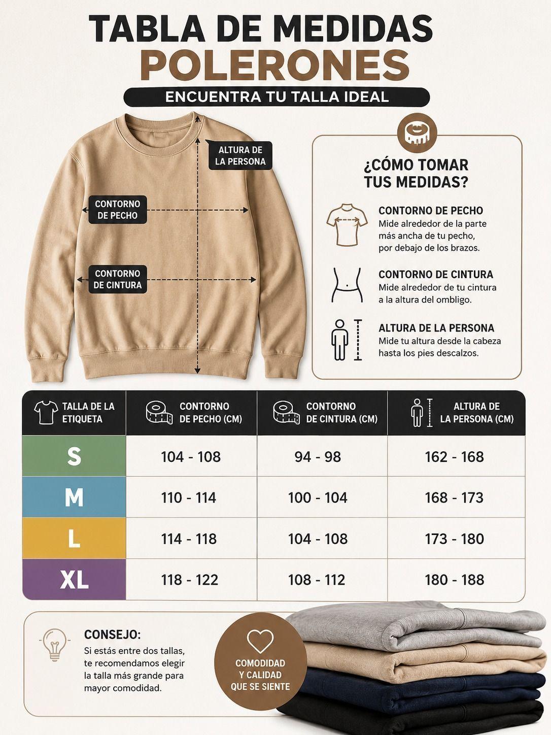 Poleron Cuello Redondo 400g Liso 70 30 Basico Unisex-6