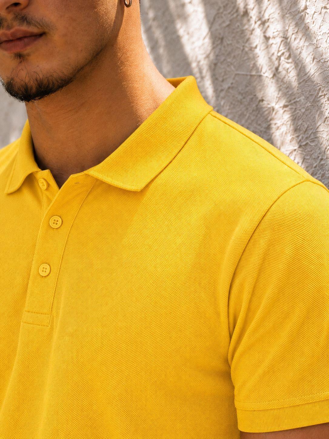 Polera Pique polo Basica Hombre 100 Algodon Manga Corta 240g m-2