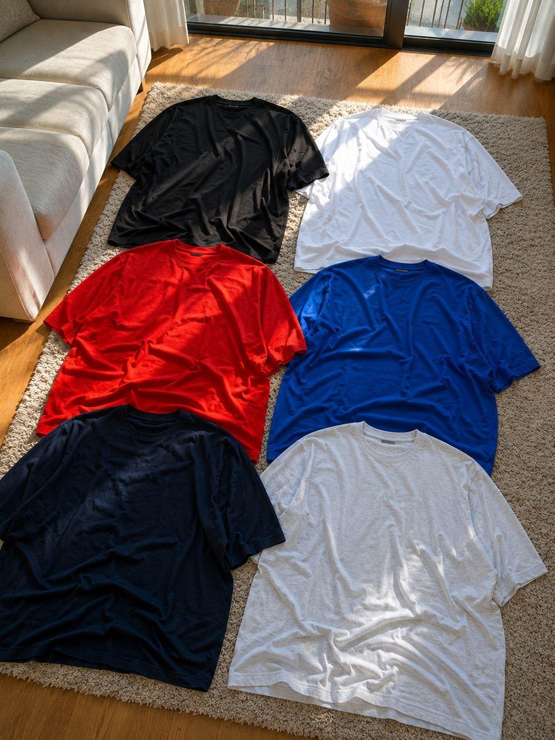 Polera Cuello Redondo 250gr Premium Tallas Extra Grandes Algod n-3
