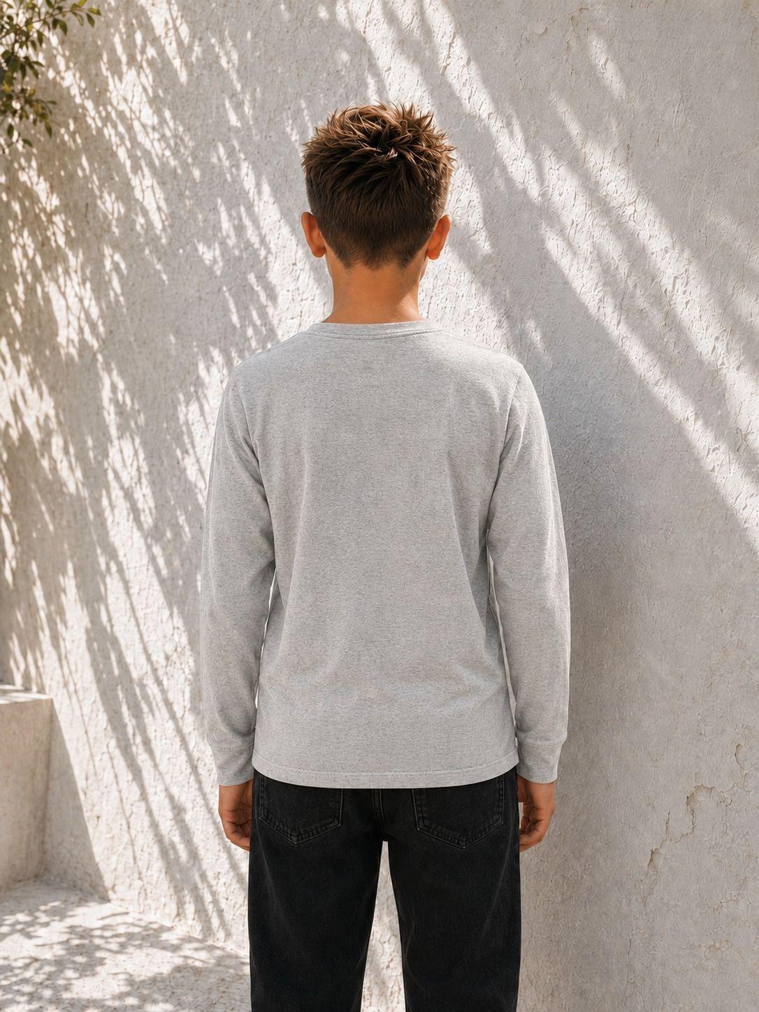 Poleras Basica Adolecente 180Gr Algodon Manga Larga Cuello Redondo-2
