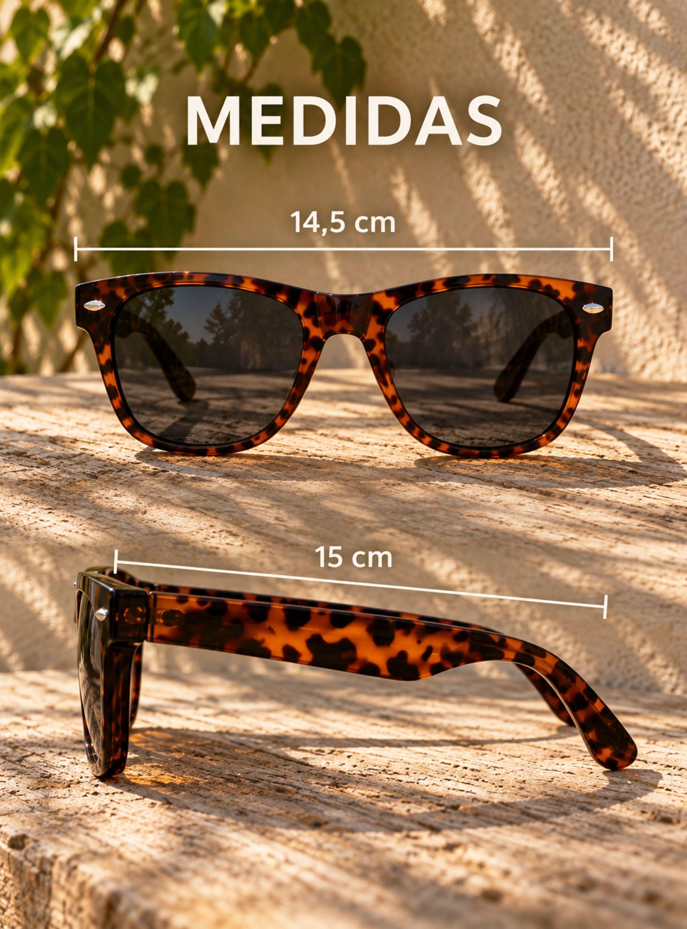 Lentes De Sol Polarizados Wayfarer UV400 Carey Unisex-2