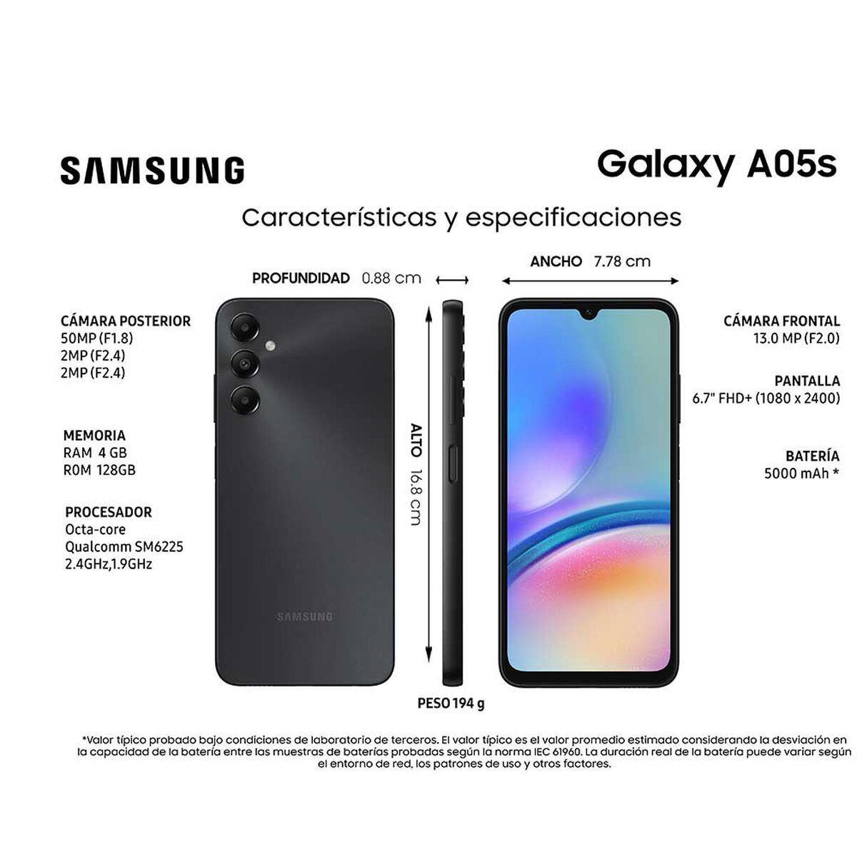 Smartphone Galaxy A05s 128GB 4GB Negro Liberado Nuevo-5