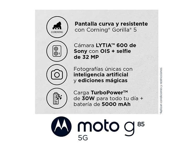 Motorola Moto G85 5G 256GB 12GB RAM 6.7" POLED Curva 120Hz | Cámara 50MP OIS | Batería 5000mAh | Cel-4
