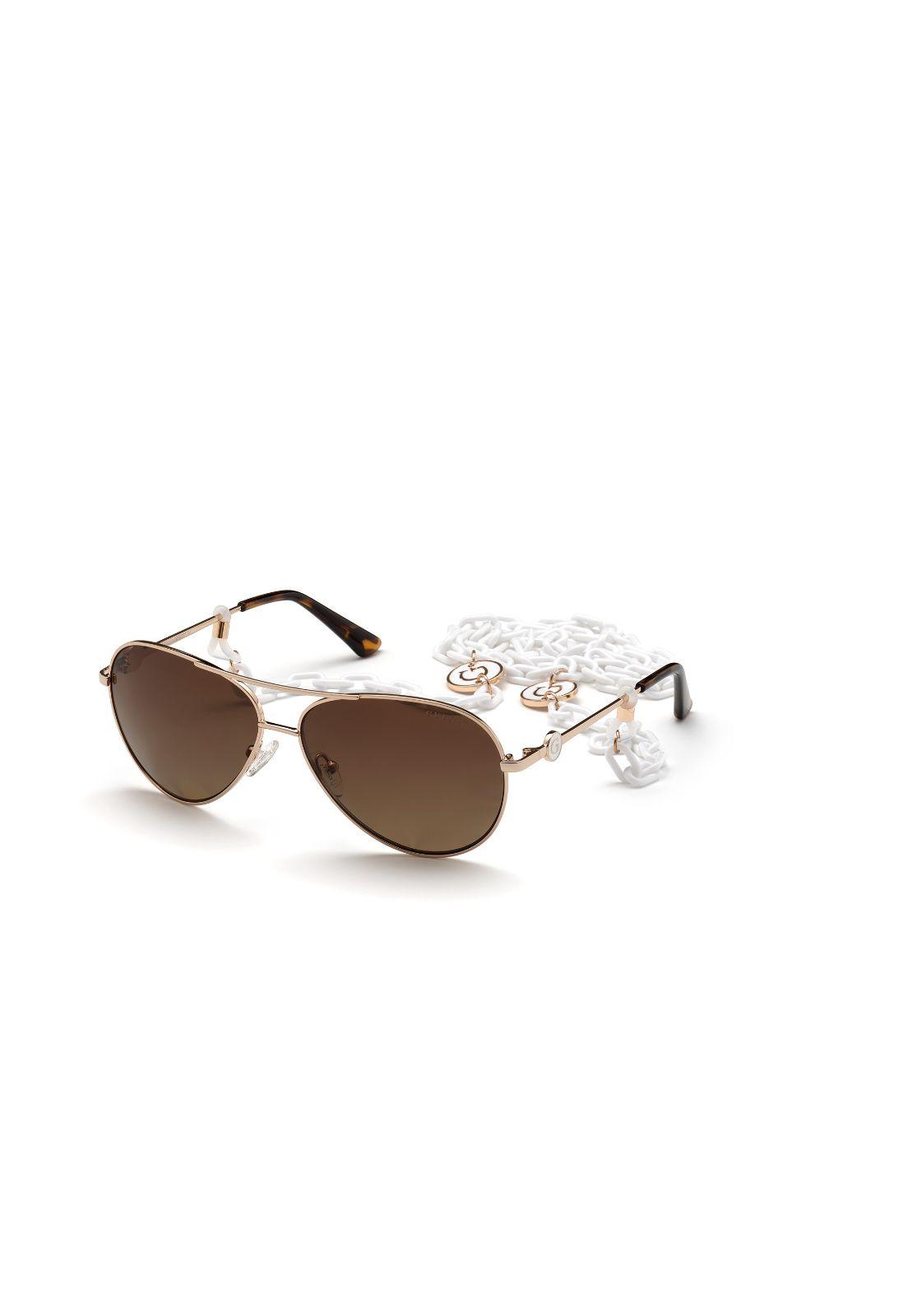 Lentes de Sol Dorado Polarizados Guess GU764128H60-1