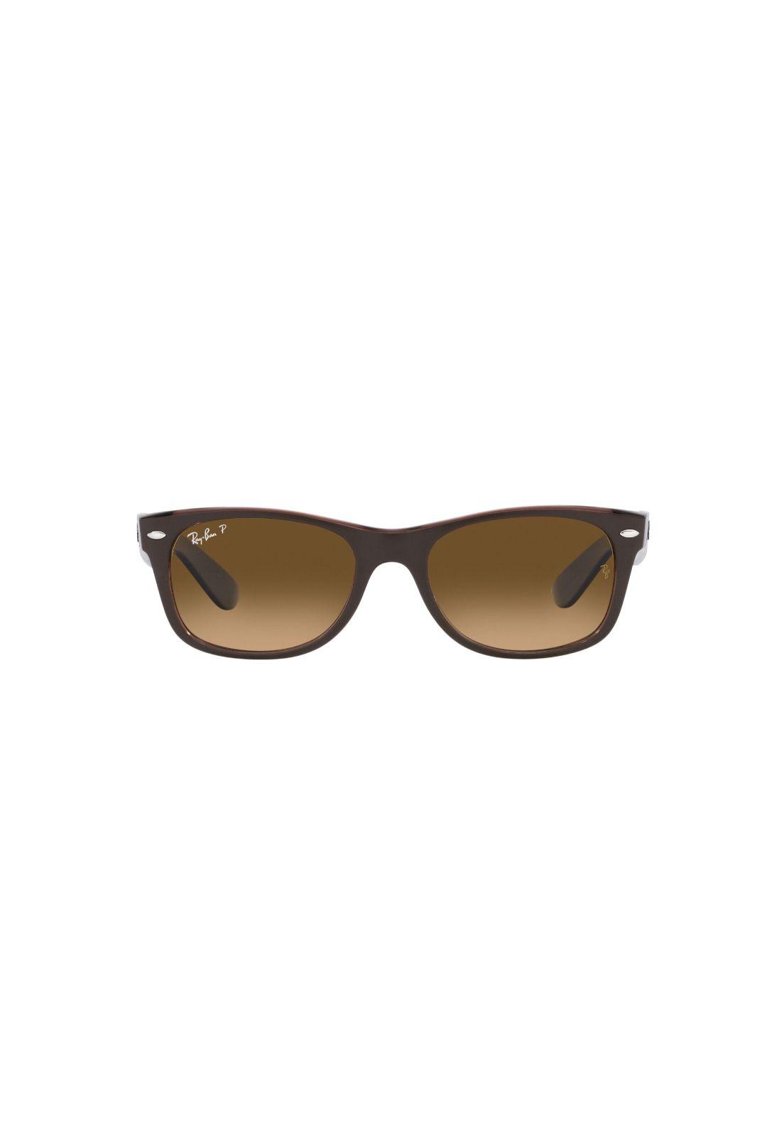 Lentes De Sol New Wayfarer Marron Polarizados Ray-Ban RB2132-0