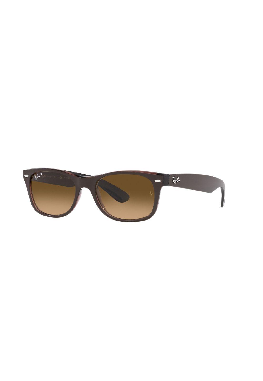 Lentes De Sol New Wayfarer Marron Polarizados Ray-Ban RB2132-1
