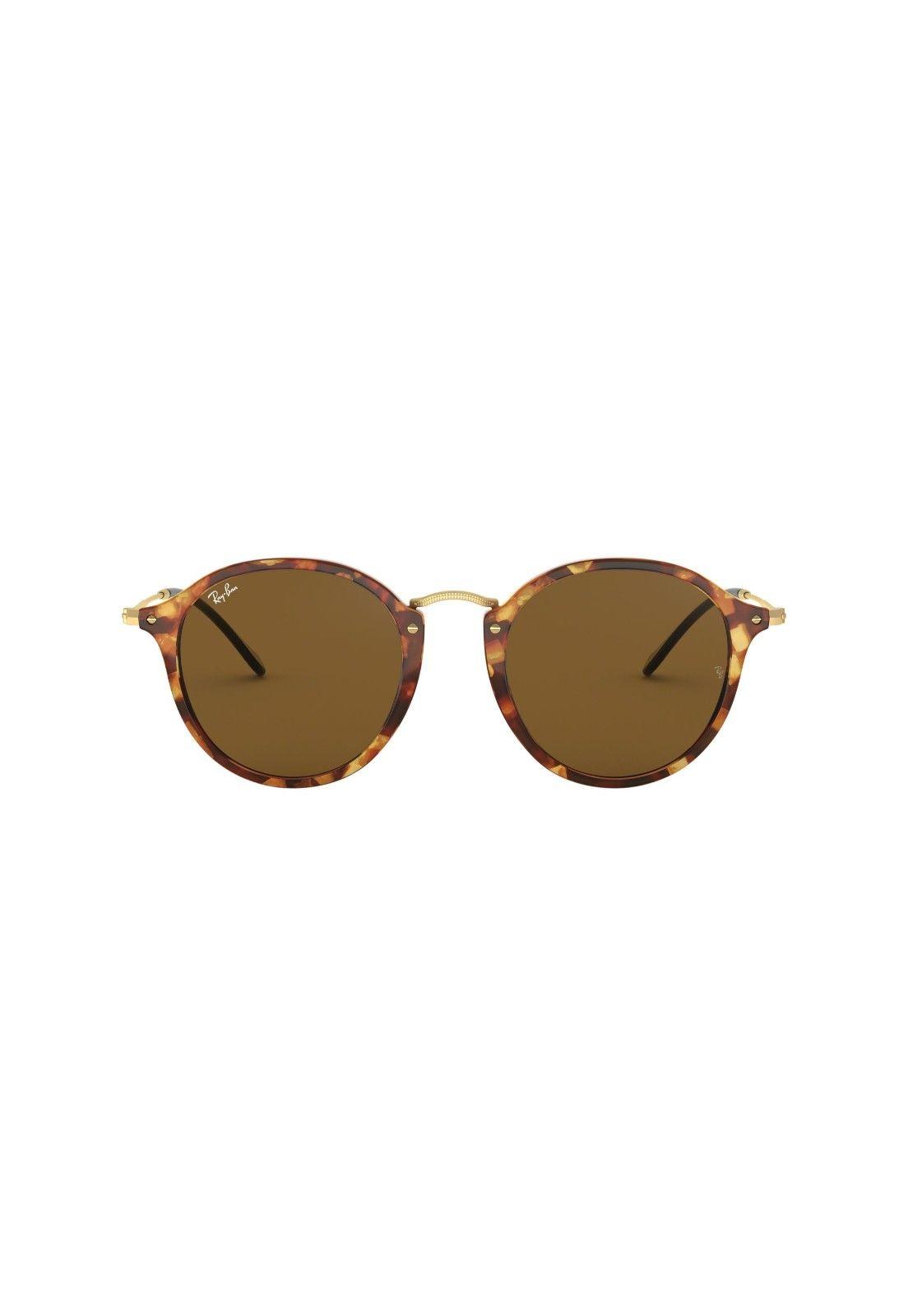 Lentes de Sol Round Fleck Havana Ray-Ban RB2447116049-0