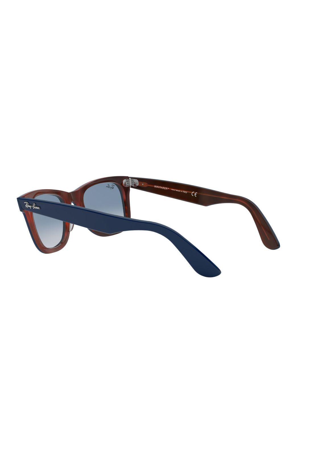 Lentes de Sol Wayfarer Azul On Red Havana Ray-Ban RB214012783F50-4