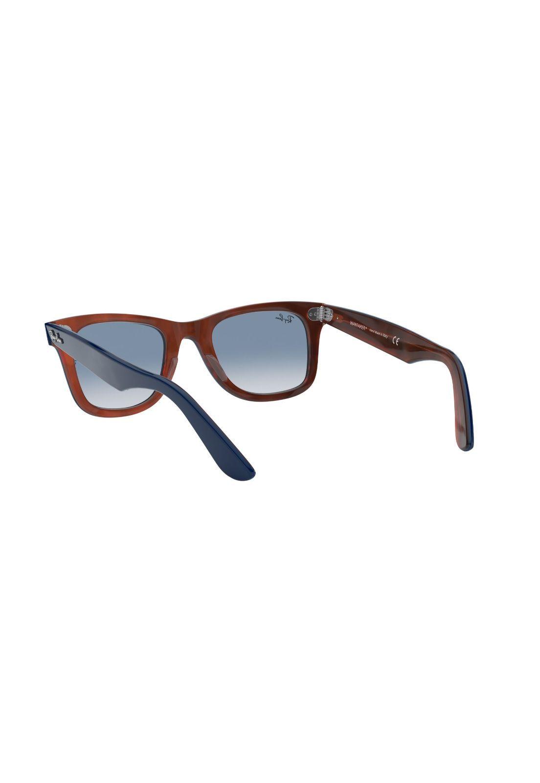 Lentes de Sol Wayfarer Azul On Red Havana Ray-Ban RB214012783F50-5