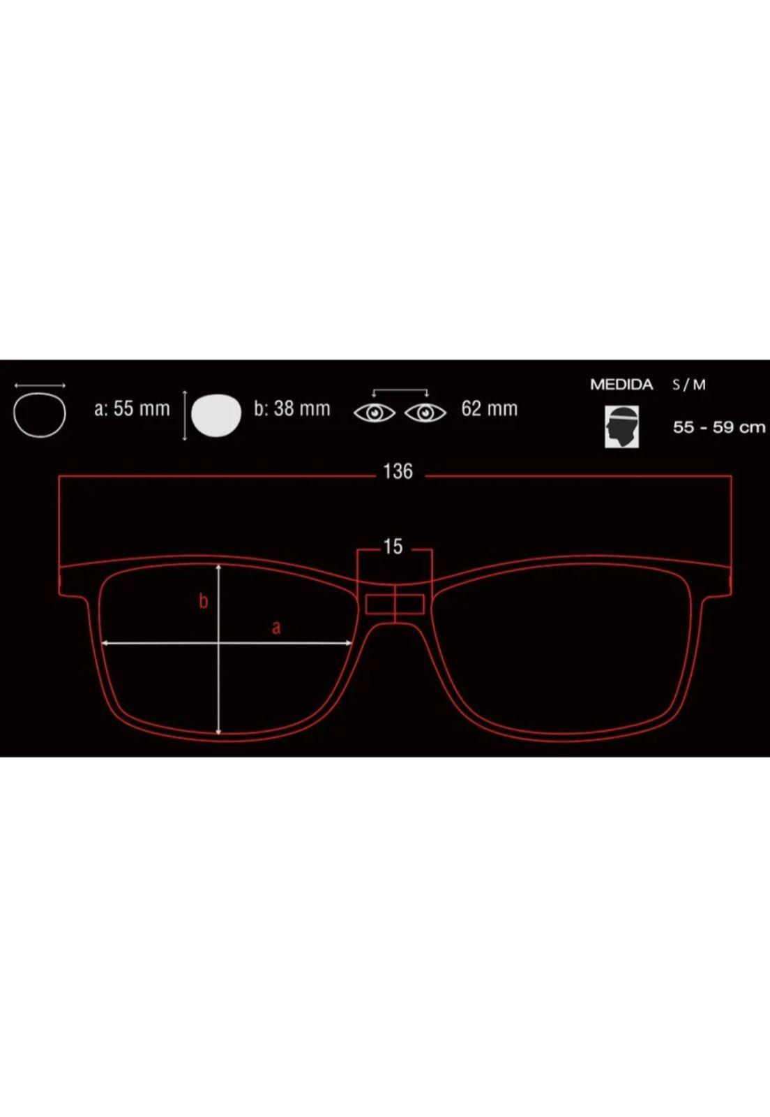 Lente Óptico Camden Negro Rojo Magnético Graduado +1 Slastik-1