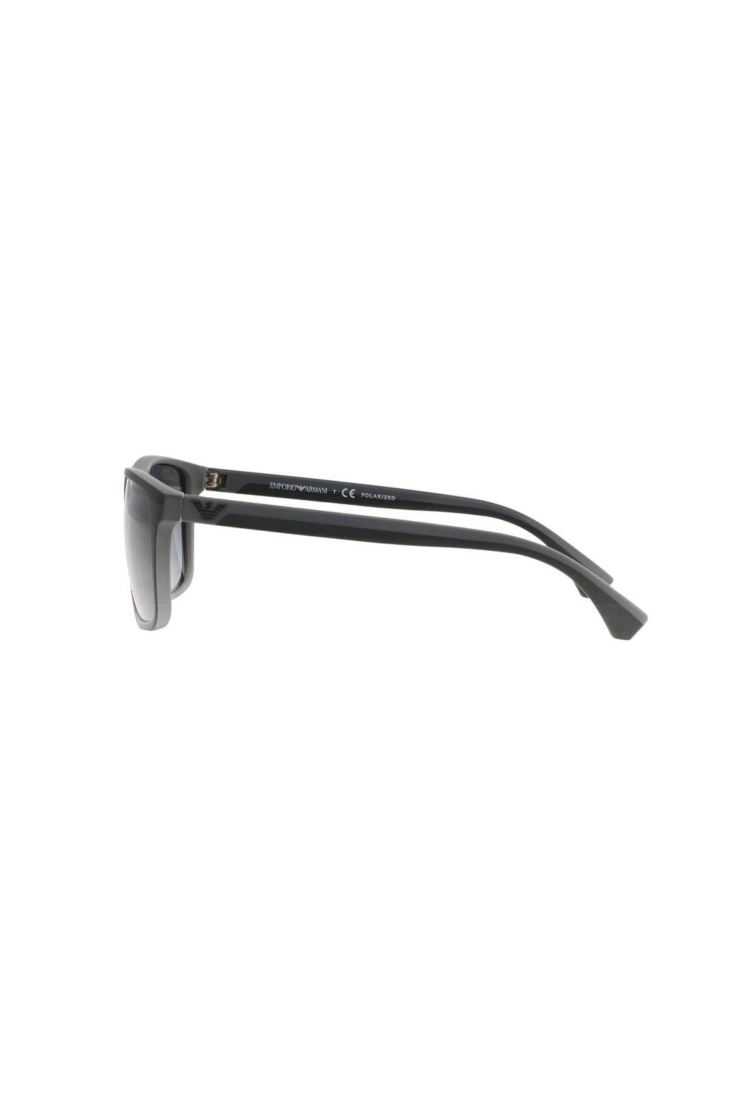 Lentes de Sol Goma Negra y Gris Polarizados Emporio Armani-3