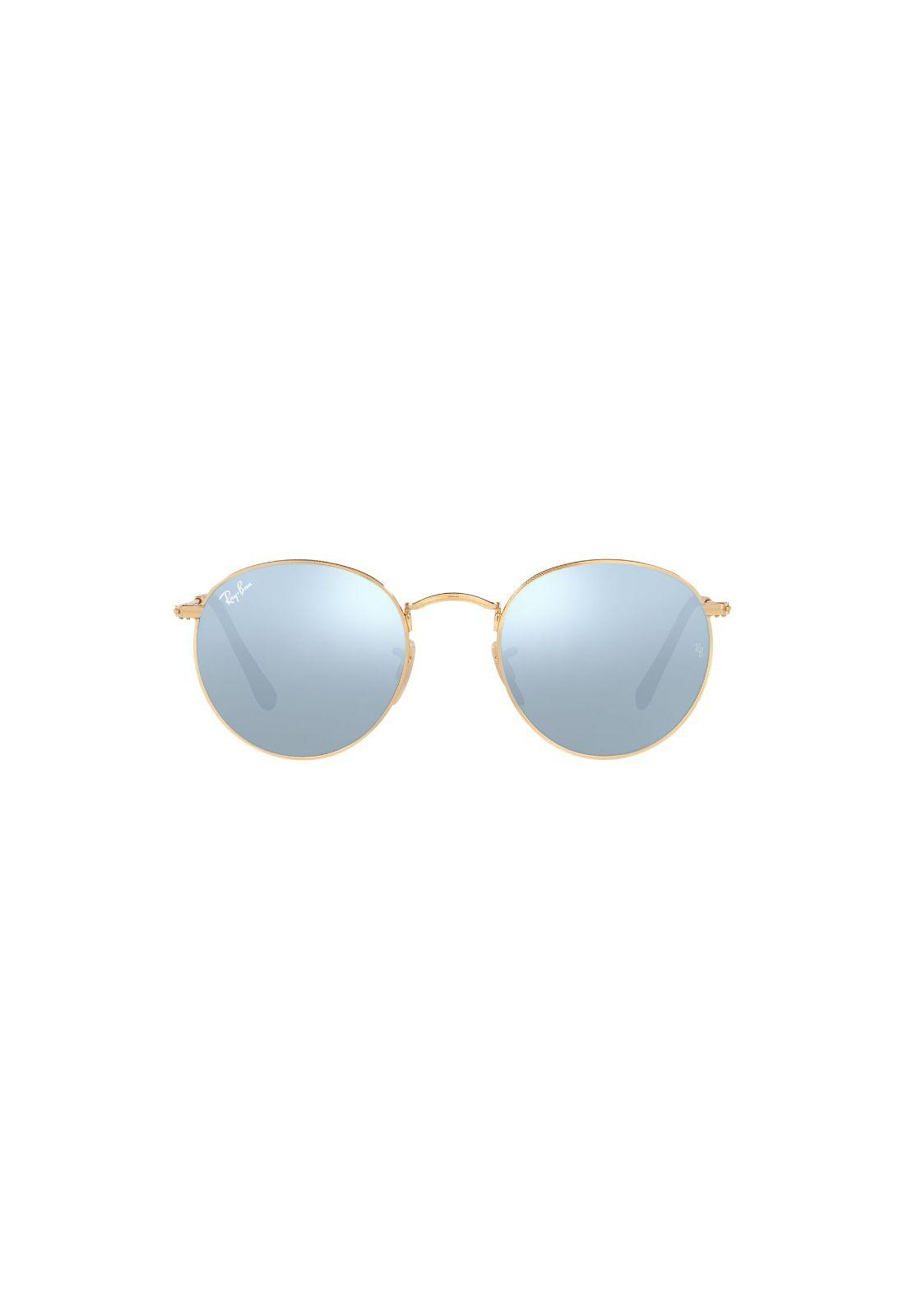 Lentes de Sol Round Metal Plateado Flash Ray-Ban-0