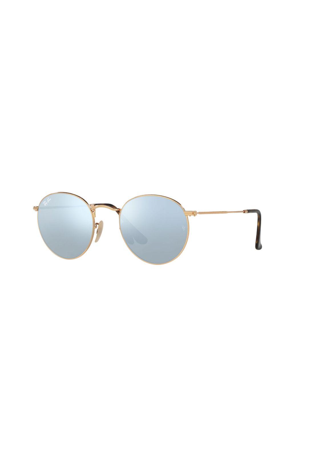 Lentes de Sol Round Metal Plateado Flash Ray-Ban-1
